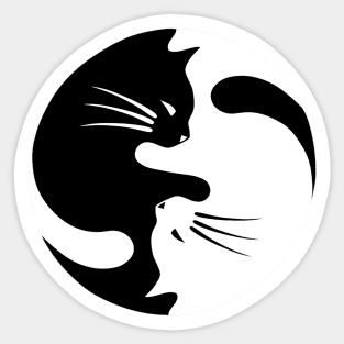 Yin Yan Cat ethernal Sticker